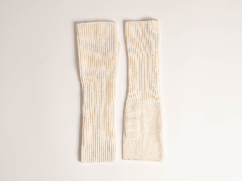 Cashmere Arm Warmers - Cream