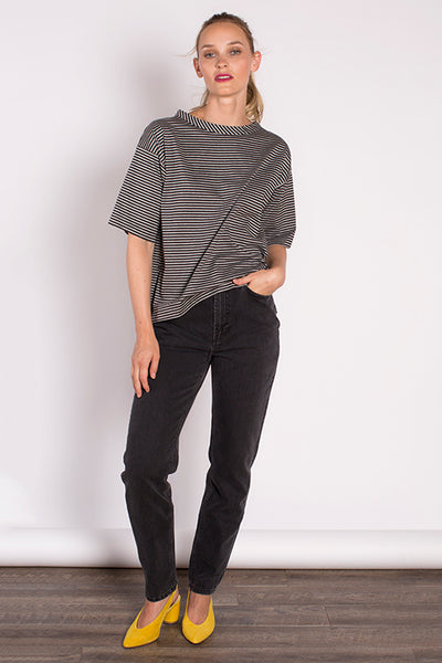 Georgina Top - Grey Stripe