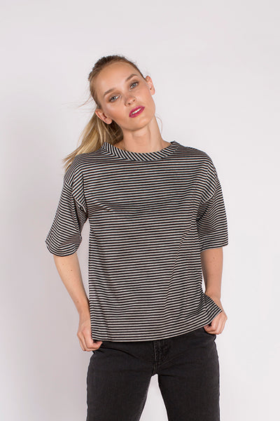 Georgina Top - Grey Stripe