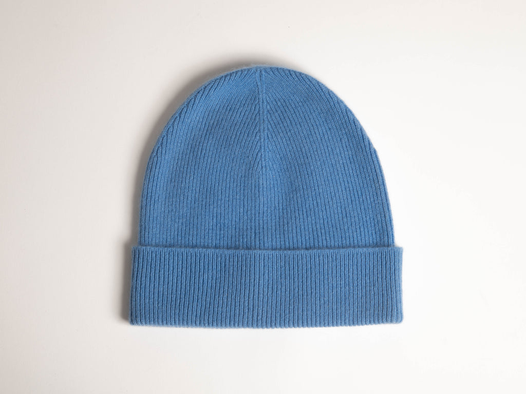 Cashmere Beanie - Cornflower