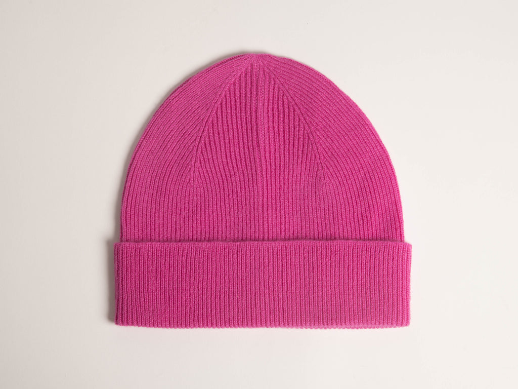 Cashmere Beanie - Fuchsia