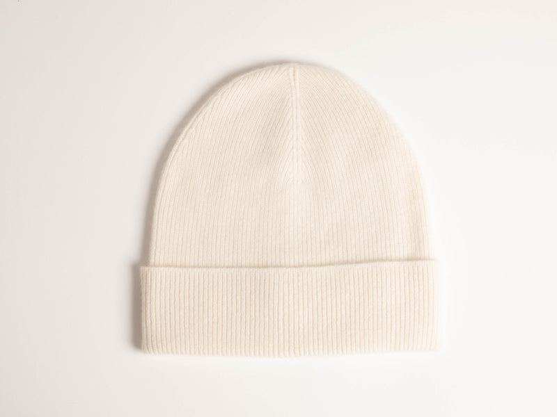 Cashmere Beanie - Cream