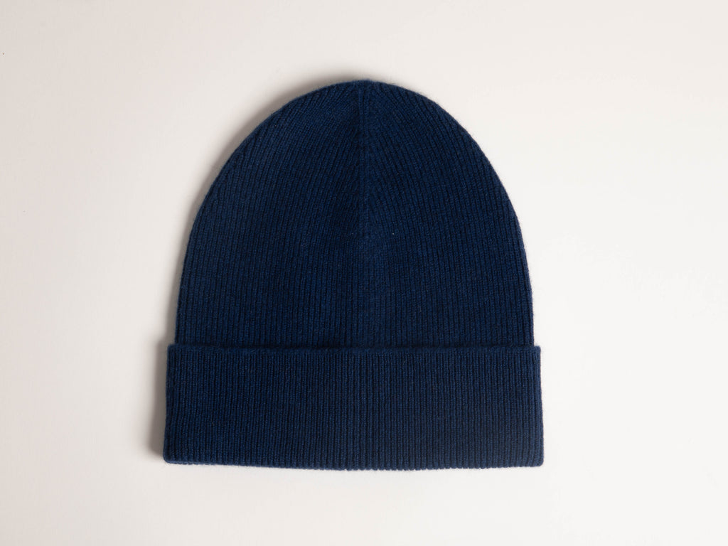 Cashmere Beanie - Navy