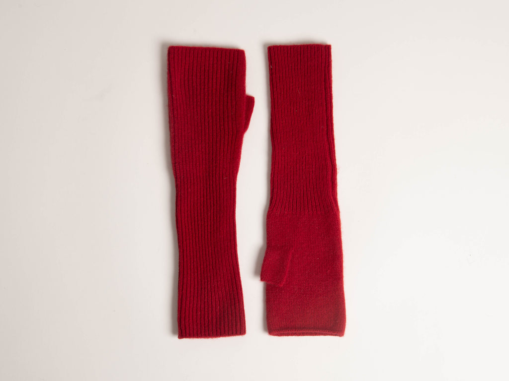 Cashmere Arm Warmers - Red