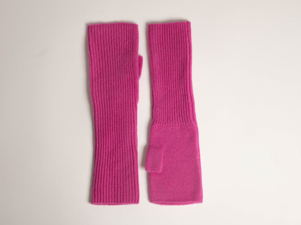 Cashmere Arm Warmers - Fuchsia