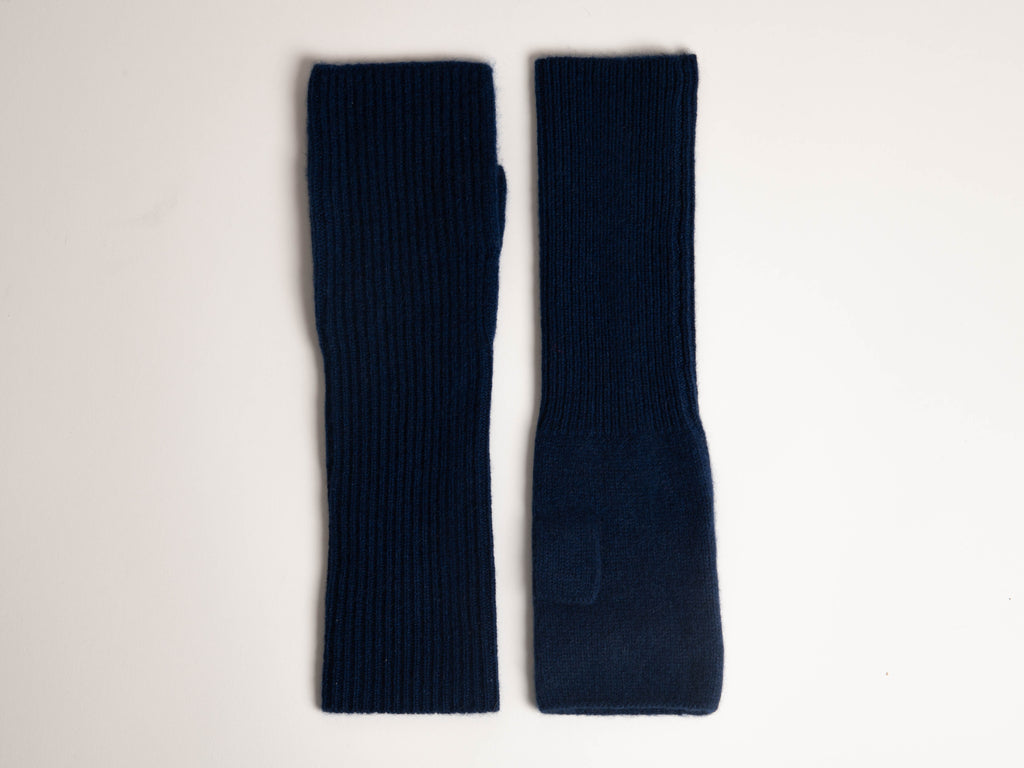 Cashmere Arm Warmers - Navy