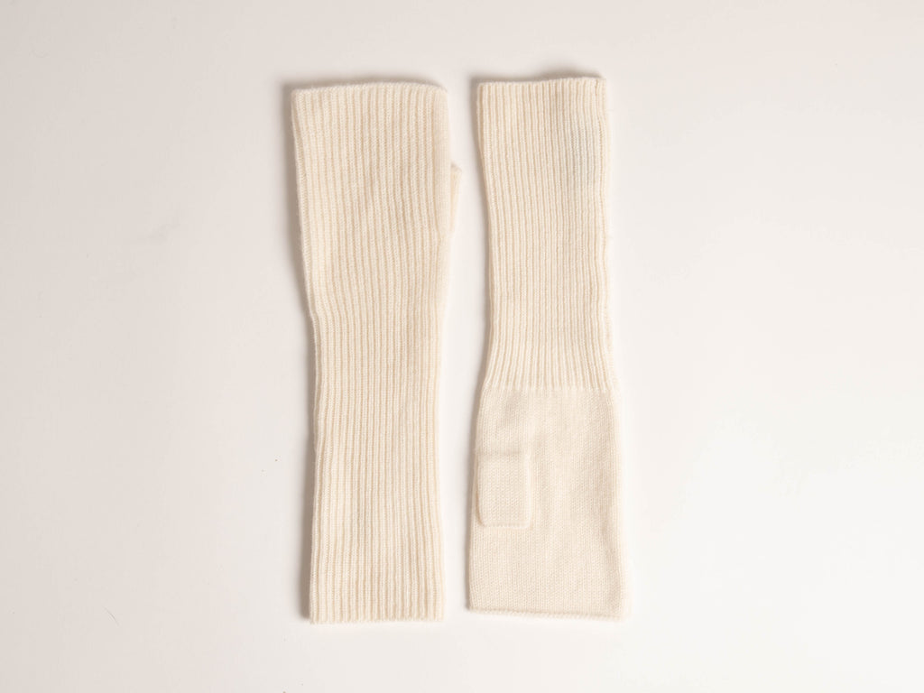 Cashmere Arm Warmers - Cream