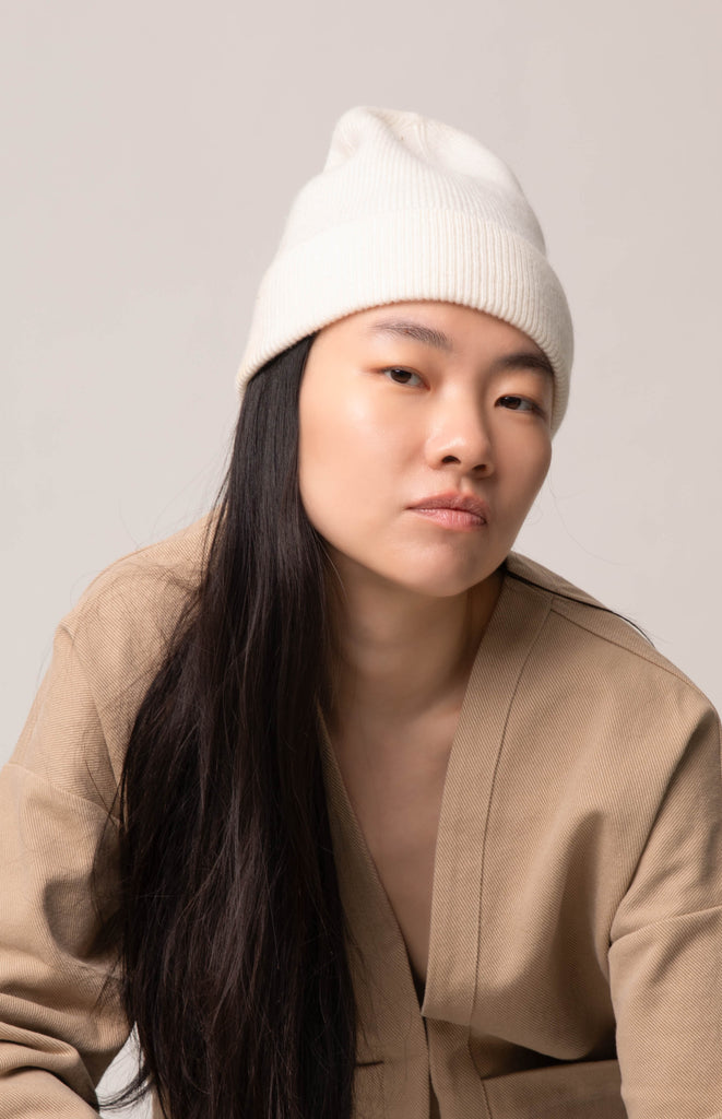 Cashmere Beanie - Cream